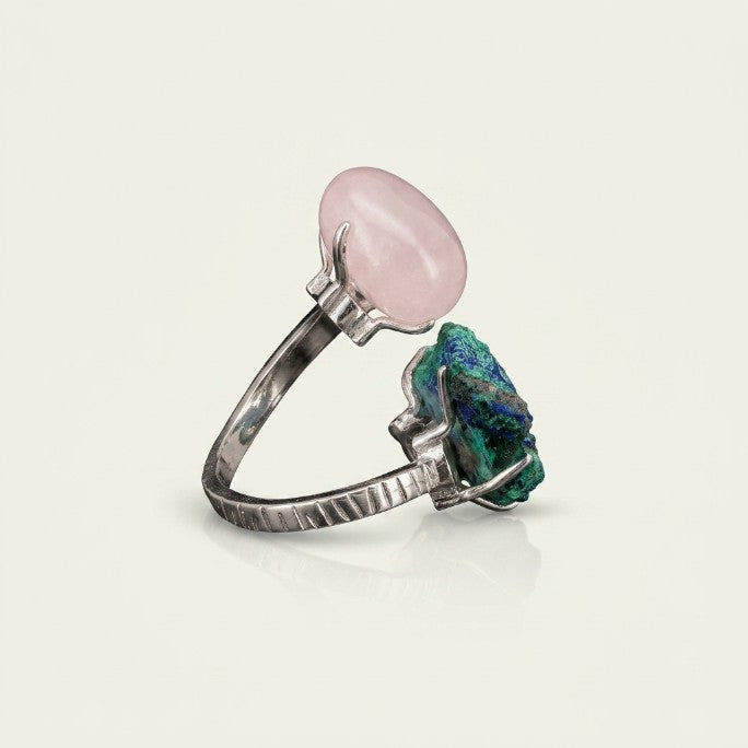 Rose Horizon ring in rose tones, shown from the rear with its visible ring silhouette.