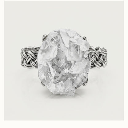 Cloud Crown sculptural ring, front view.