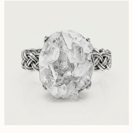 Cloud Crown - One-of-One Raw Mineral Ring