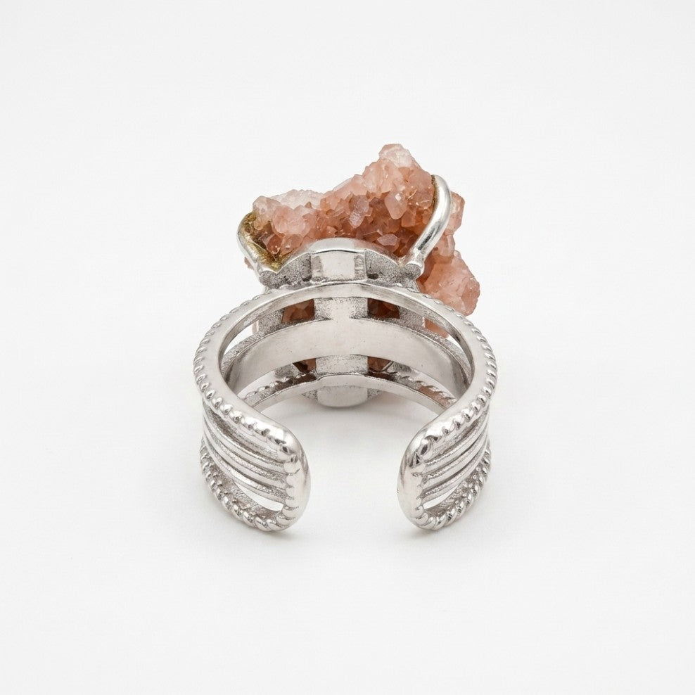 Dawn Cluster ring in warm tones, shown at a three-quarter angle.