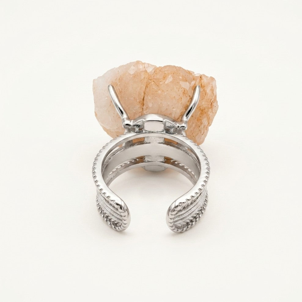 White Terrain ring in white tones, shown from the front.