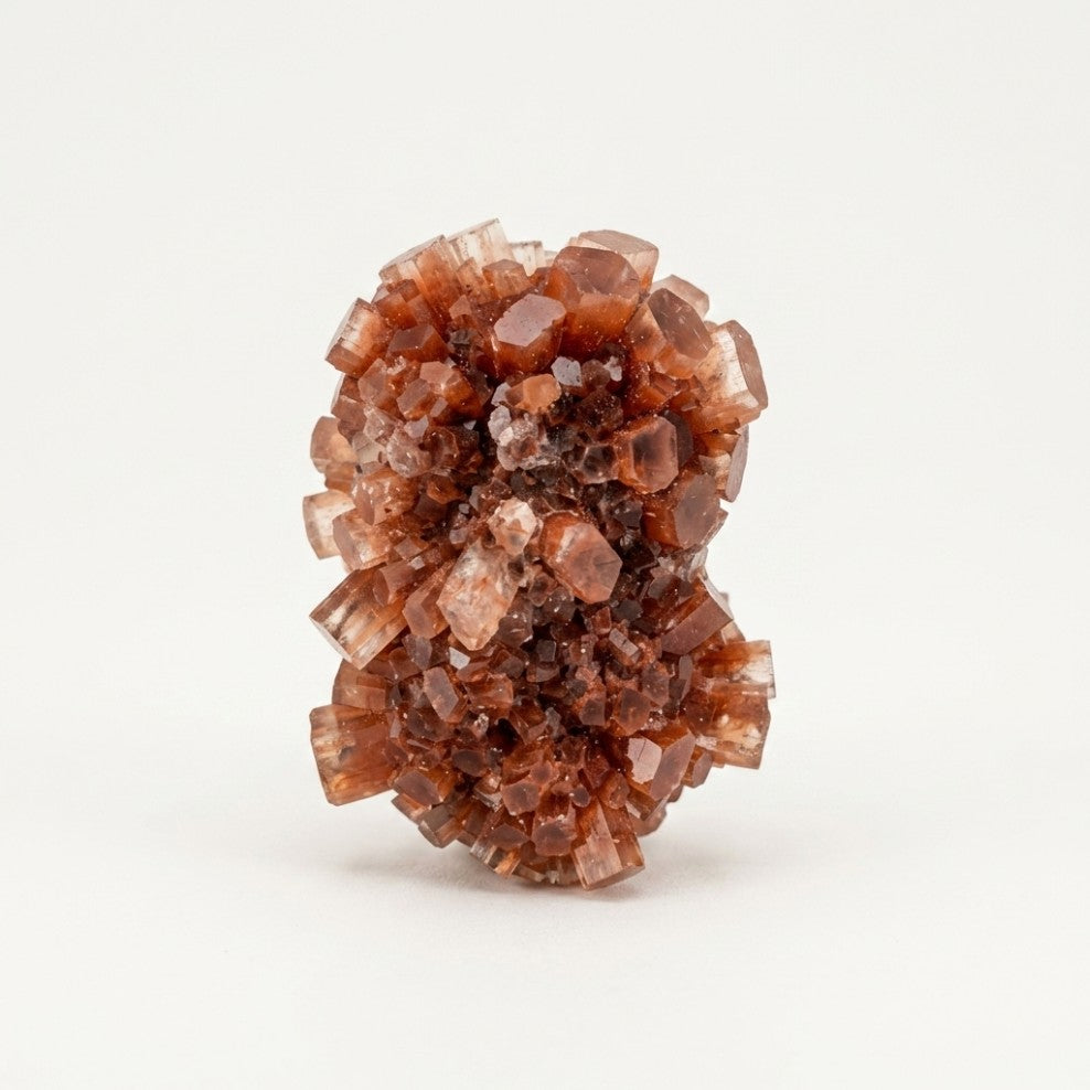 Terracotta Bloom ring in earth and rose tones, shown from the side.