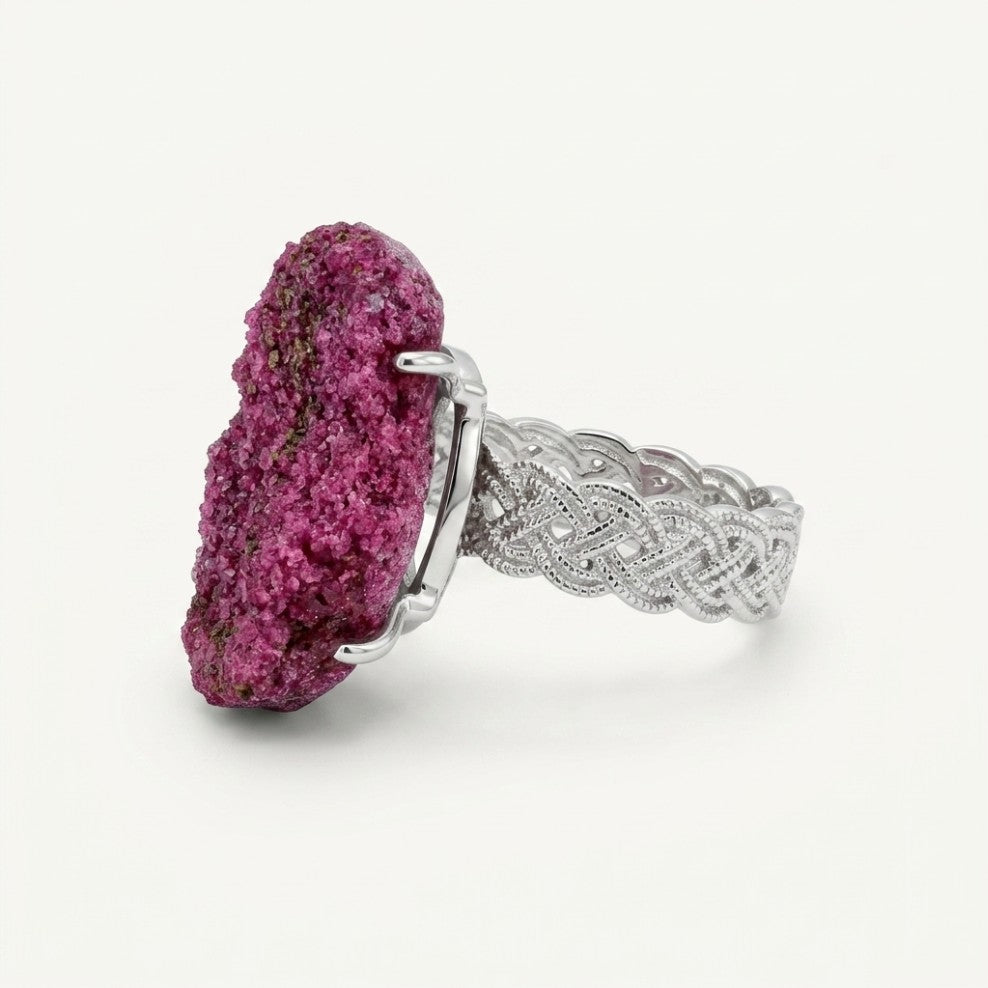 Violet Vessel ring in violet tones, shown from the front.