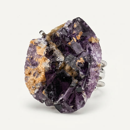 Side profile of Amethyst Horizon, showing its raised sculptural form.