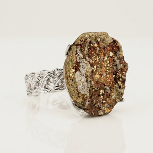 Golden Portal - One-of-One Raw Mineral Ring