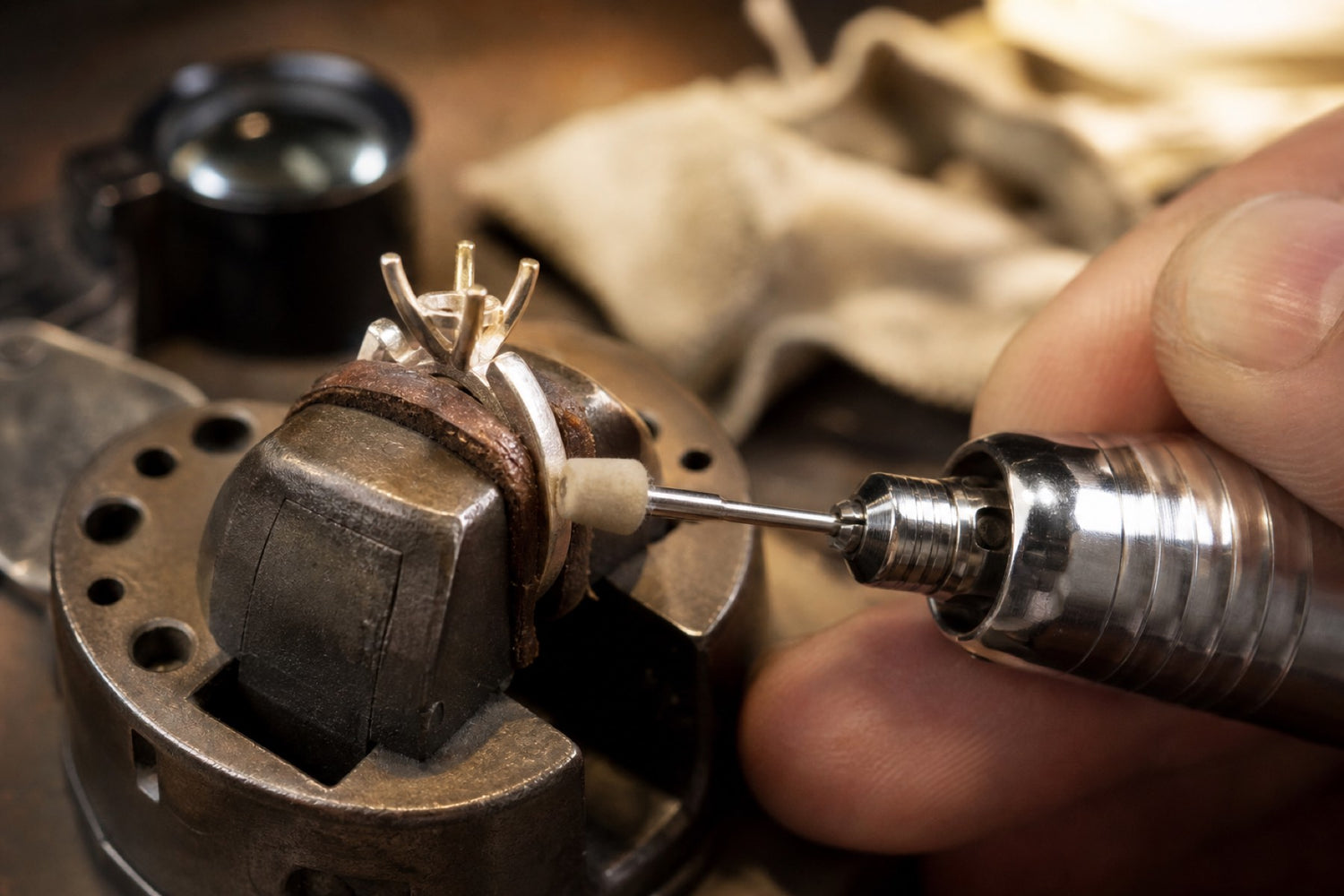 Hands-on inspection or finishing of an ENERGYENER ring